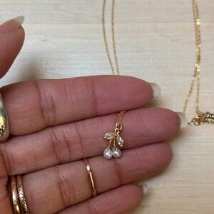 Loren Stewart 14k gold topaz cherry supreme necklace